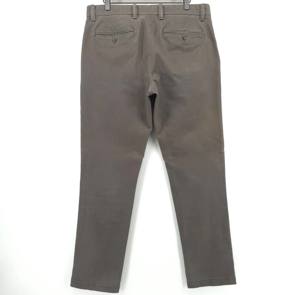 Banana Republic Men Pants Fulton Skinny 34x32 Brown Chino Casual Trousers